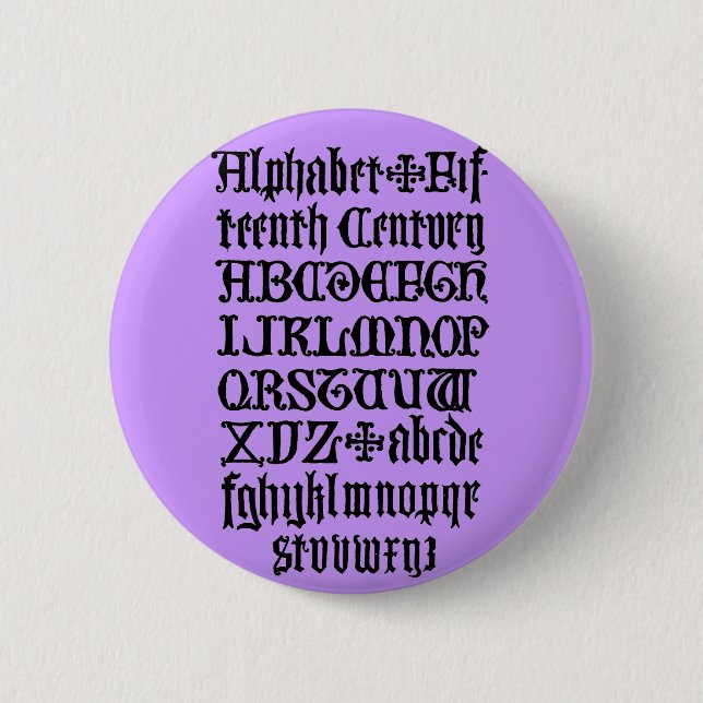 Schaltfläche "Gotische Buchstaben" Button (Vorderseite)