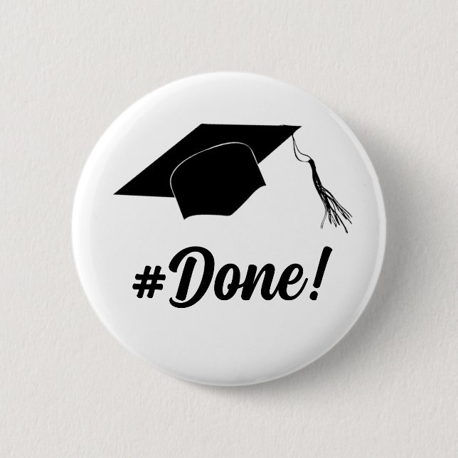 Schaltfläche "Graduierungsparty" mit schwarzem Abs Button (Vorderseite)