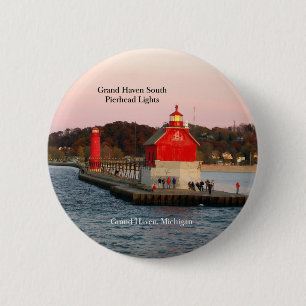 Schaltfläche "Grand Haven South Pierhead Lights" Button