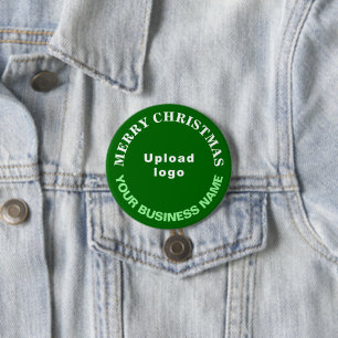 Schaltfläche "Green Christmas Business Round" Button