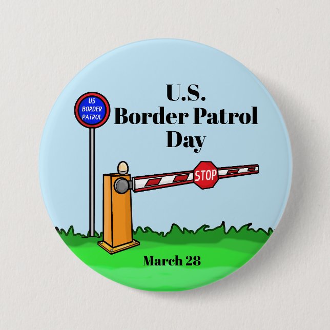 Schaltfläche "Grenzpatrouillentag" mit Barrier Gat Button (Vorderseite)