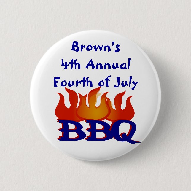 Schaltfläche "GRILLEN des personalisierten Amerika Button (Vorderseite)