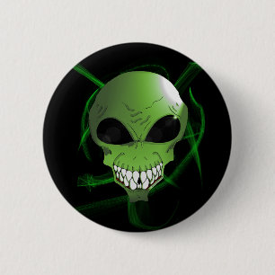 Schaltfläche "Grüne Alien" Button