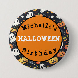 Schaltfläche Halloween Pumpkin & Ghost Button