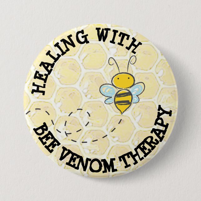 Schaltfläche "Heilung mit Bienenvenom-Therapie" Button (Vorderseite)