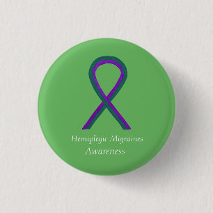 Schaltfläche "Hemiplegile Migräne Awareness Ribb Button