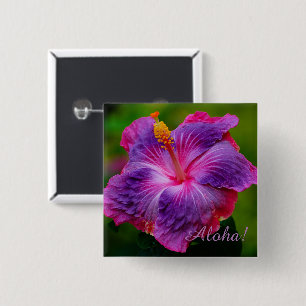 Schaltfläche Hibisken Blume Button