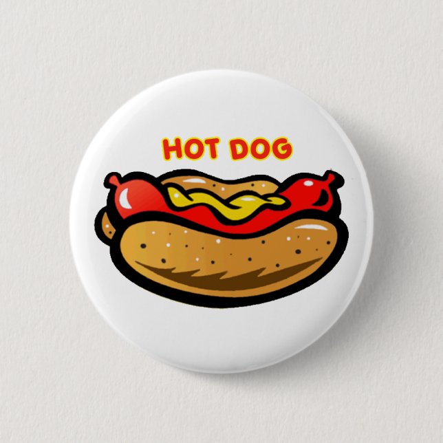 Schaltfläche "Hot Dog Custom White" Button (Vorderseite)
