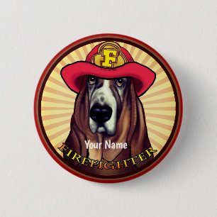 Schaltfläche "Hund Hund Firefighter-Button" Button