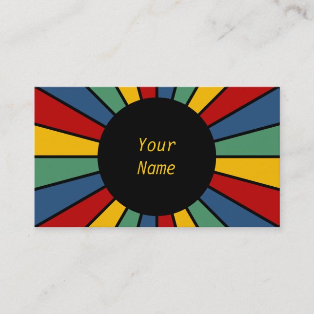 SCHALTFLÄCHE I + Foto, Text, Monogramm Visitenkarte (Vorderseite)