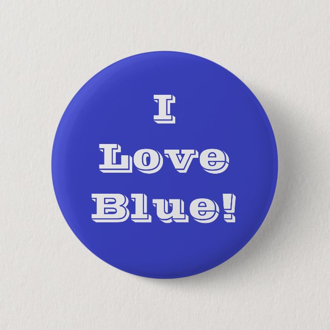 Schaltfläche I Liebe Blau Button (Vorderseite)