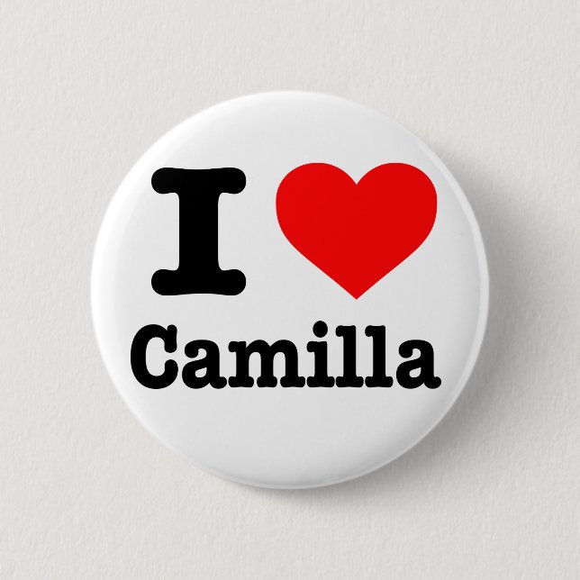 Schaltfläche "I Liebe Camilla" Button (Vorderseite)