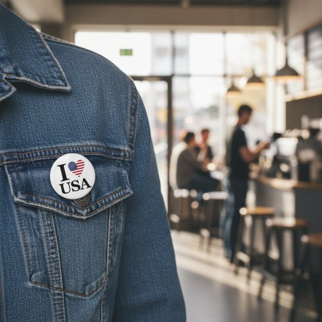 Schaltfläche "I ❤️ USA" Button ("I ❤️ USA" Statement Button)