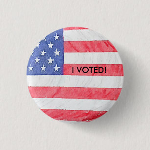 Schaltfläche "I Voted" für die amerikanische Flagg Button