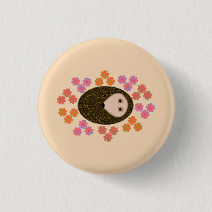 Schaltfläche "Igel und Blume" Button