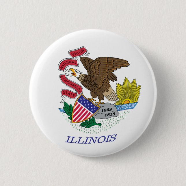 Schaltfläche "Illinois Flag" Button (Vorderseite)