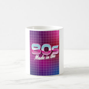 Schaltfläche im 80er kaffeetasse
