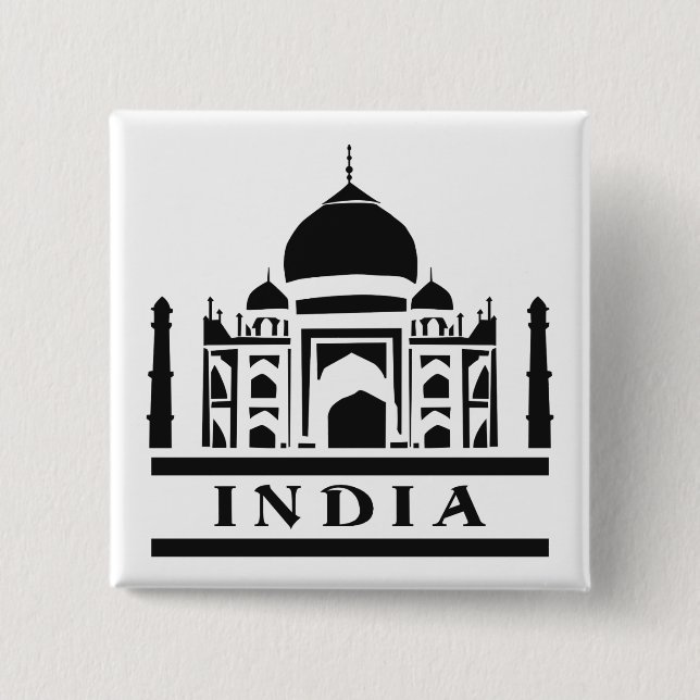 Schaltfläche INDIA für benutzerdefinierte Farbe Button (Vorderseite)