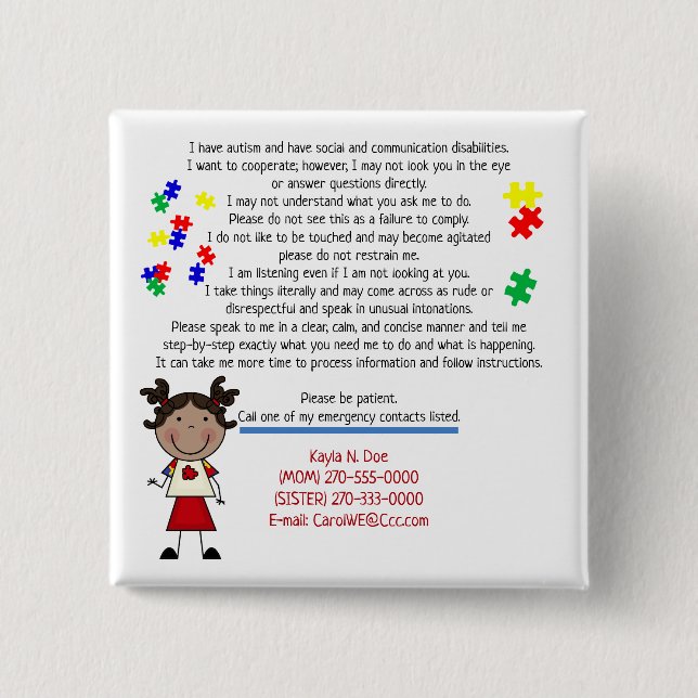 Schaltfläche "Info-Platz für Kinder hinzufügen" Button (Vorderseite)