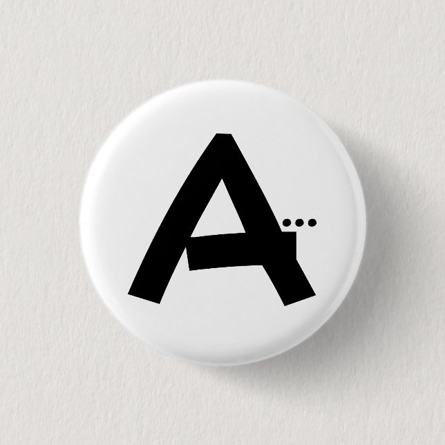 Schaltfläche "Initial Letter A Monogram Modern" Button (Vorderseite)
