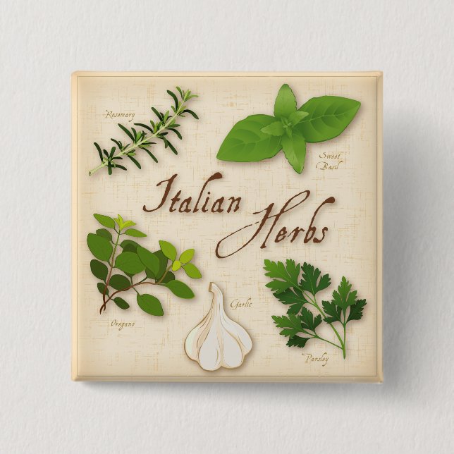 Schaltfläche "Italienische Kräuter" Button (Vorderseite)