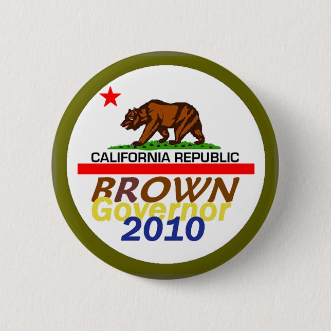 Schaltfläche Jerry BROWN 2010 Button (Vorderseite)
