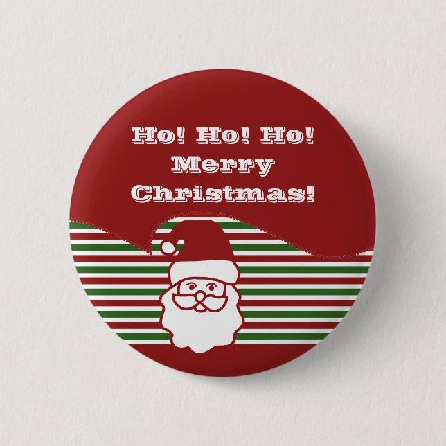 Schaltfläche Jolly Santa Claus Anpassbar Button (Vorderseite)
