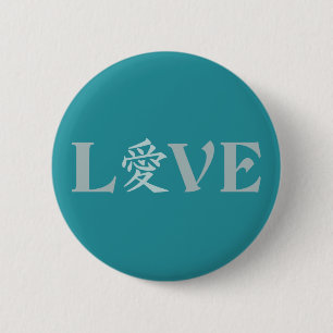 Schaltfläche Kanji Liebe Button
