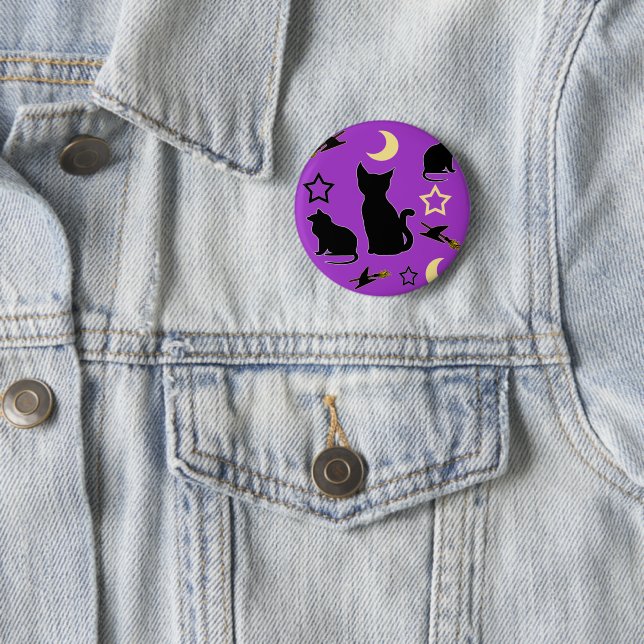 Schaltfläche "Katzen und Hexen" Button (Beispiel)