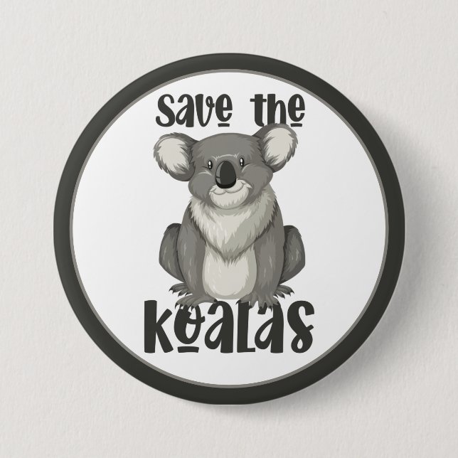 Schaltfläche Koalas gerettet Button (Vorderseite)