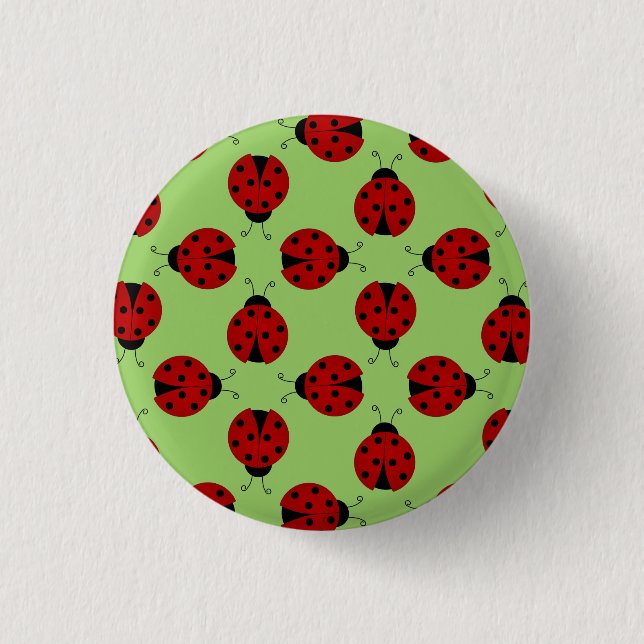 Schaltfläche Ladybugs Muster Button (Vorderseite)