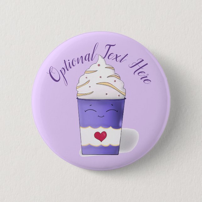 Schaltfläche "Latte & Whipped Cream (Lila)" Button (Vorderseite)