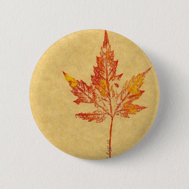 Schaltfläche "Leaf Nature Prints" Button (Vorderseite)
