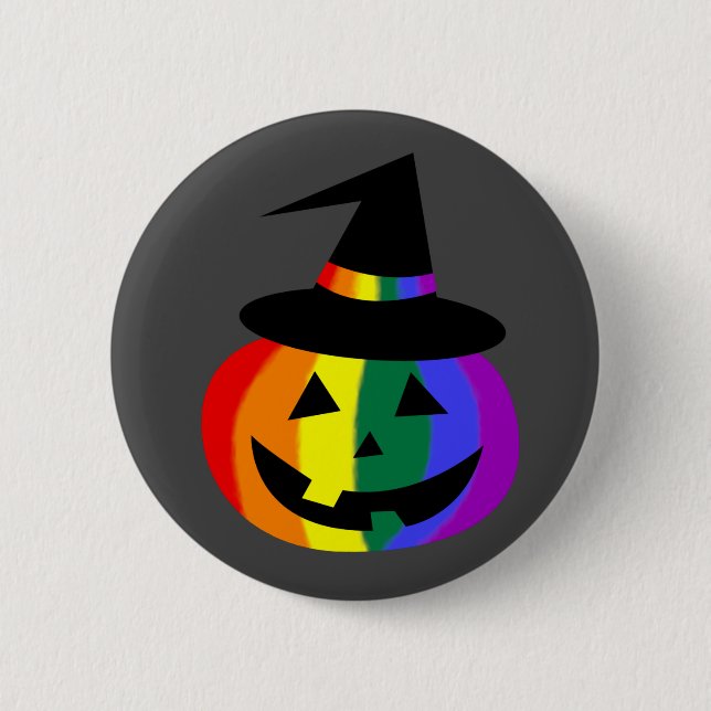 Schaltfläche "LGBT+-Jack-O'-Laterne" Button (Vorderseite)