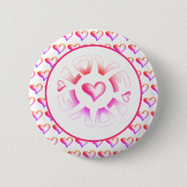 Schaltfläche "Liebe - Helle Herzen" Button