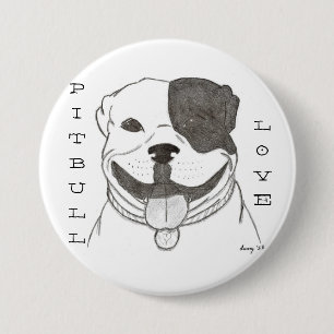 Schaltfläche Liebe Pitbull Button
