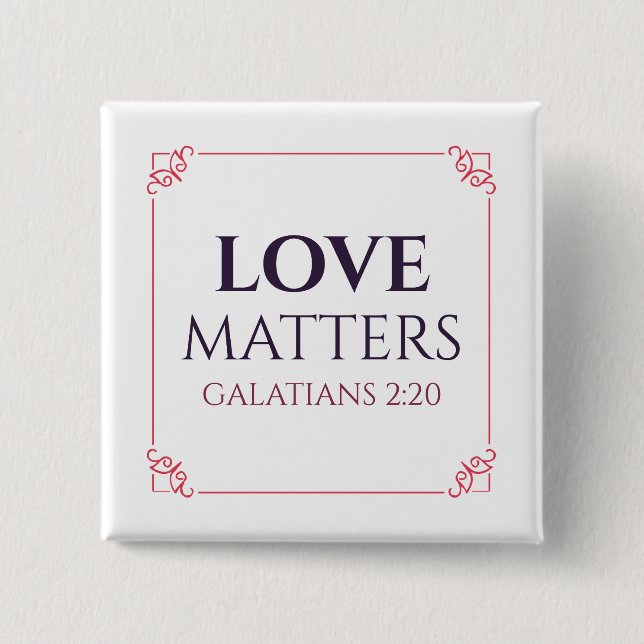 Schaltfläche Liebe Square Button (Vorderseite)