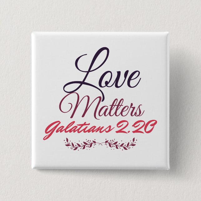 Schaltfläche Liebe Square Button (Vorderseite)