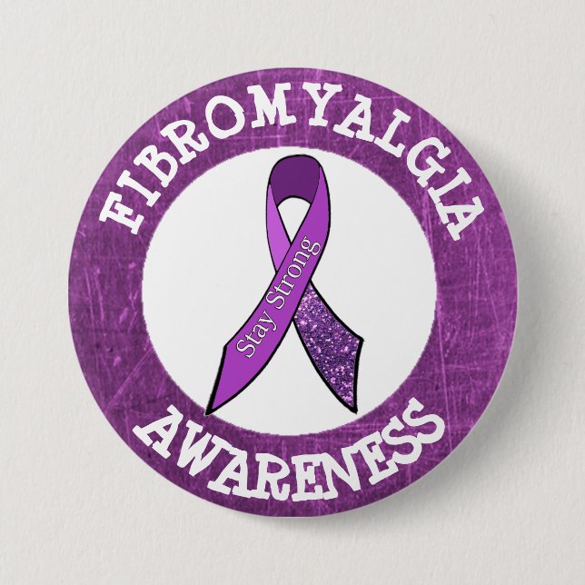 Schaltfläche "lila Fibromyalgie-Sensibilisierungsf Button (Vorderseite)