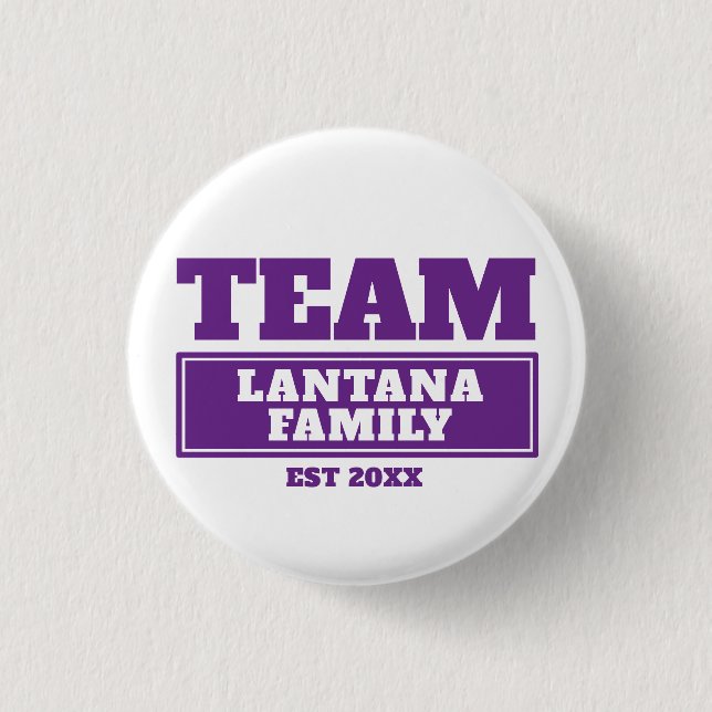 Schaltfläche lila personalisierte Familie oder Tea Button (Vorderseite)