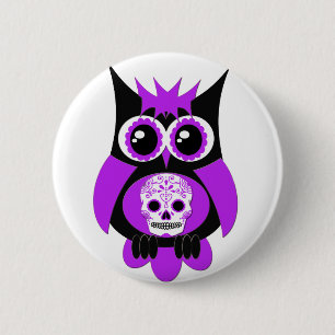 Schaltfläche "Lila Schädelknochen" Button