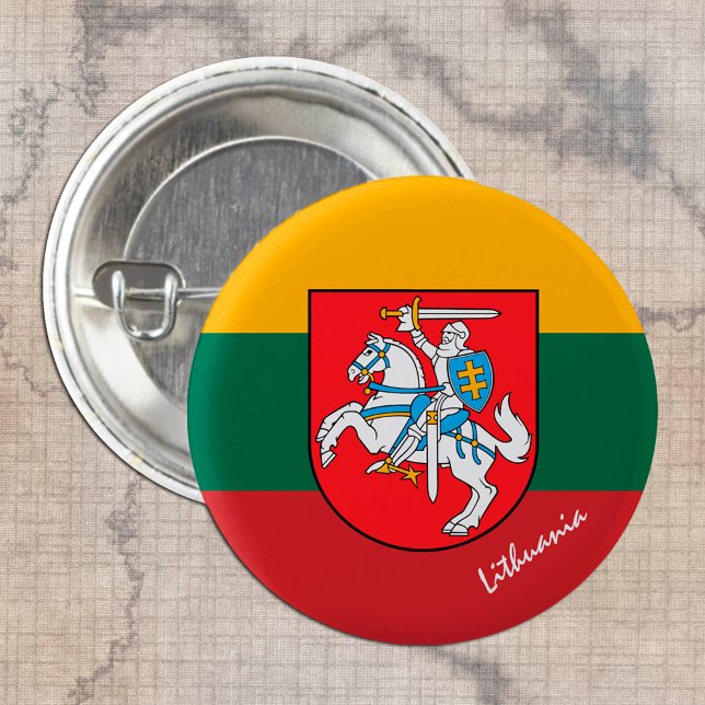 Schaltfläche Litauen, Patrioten litauische Flaggen Button (Von Creator hochgeladen)