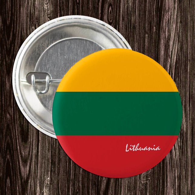 Schaltfläche Litauen, patriotische litauische Flag Button (Von Creator hochgeladen)