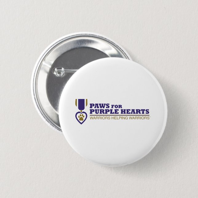 Schaltfläche - Logo in Farbe Weiß Button (Vorne & Hinten)