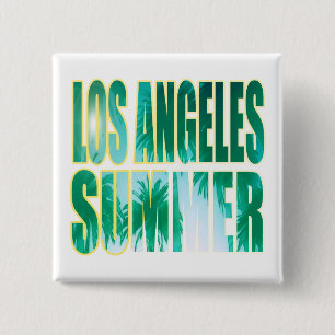 Schaltfläche "Los Angeles Summer Letter Green" Button