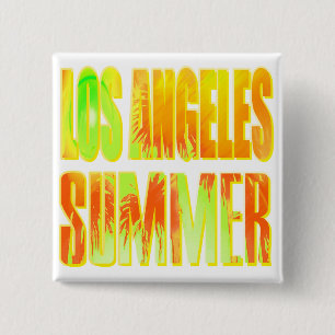 Schaltfläche "Los Angeles Summer Letter Yellow Ora Button