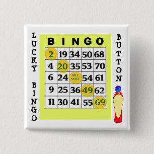Schaltfläche "Lucky BINGO" grüne Karten Button