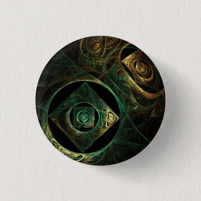 Schaltfläche "Magische Vibrationen Abstrakte Kunst Button (Vorderseite)