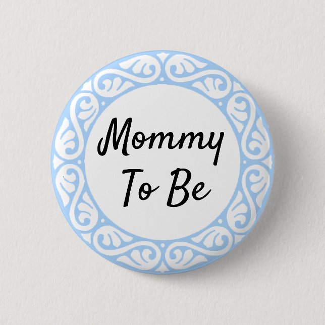Schaltfläche "Mama zum Blauen und Weißen Baby" Button (Vorderseite)