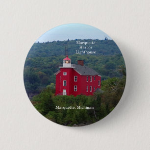 Schaltfläche Marquette Harbour Lighthouse Button